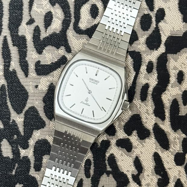 80s 빈티지 세이코 실버웨이브 쿼츠