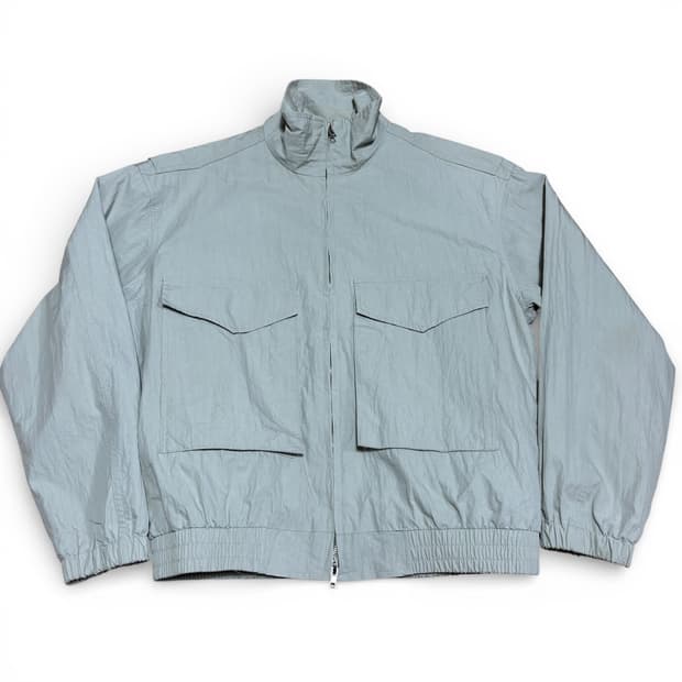 M-L 빈티지 라이트그레이 투웨이 우븐자켓