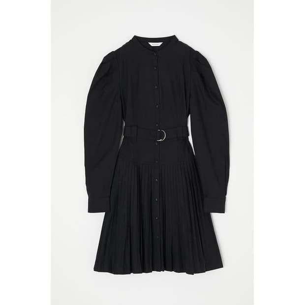 MOUSSY(마우지) 벨티드 플리츠 원피스