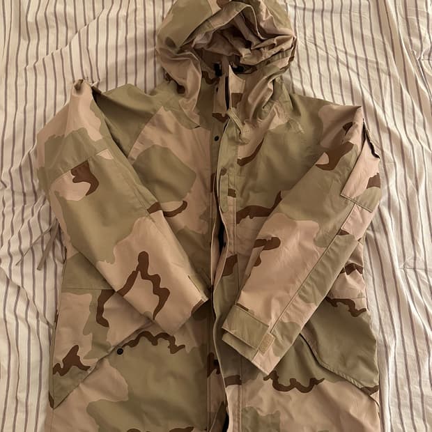 미군 오리지널 밀리터리 데저트 카모 고어텍스 바람막이 자켓 105