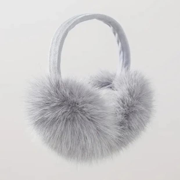 (택포) 접이식 털 귀마개 그레이 y2k 갸루 감성 털 귀도리