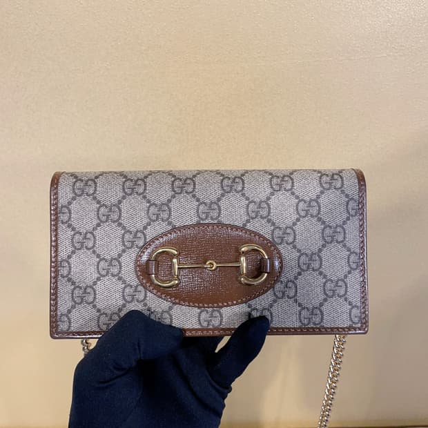 구찌 홀스빗 1955 체인 미니 지갑 크로스백