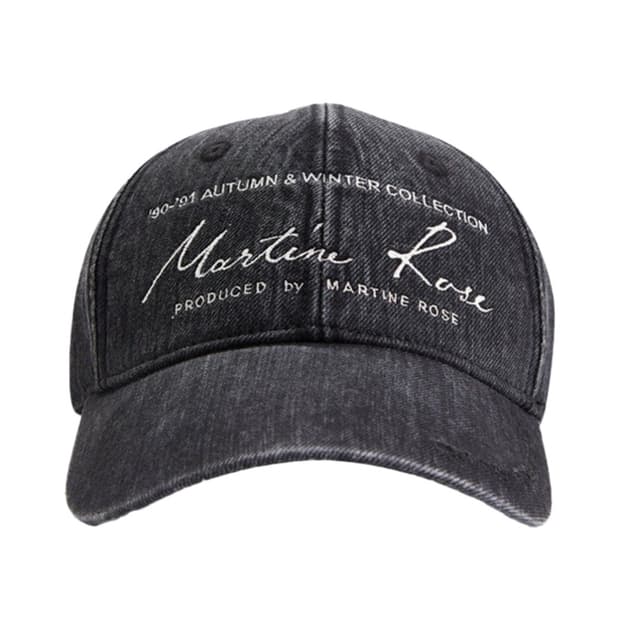 마틴로즈 시그니처 워시드 블랙 볼캡