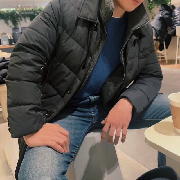 바쏘옴므퀼팅패딩