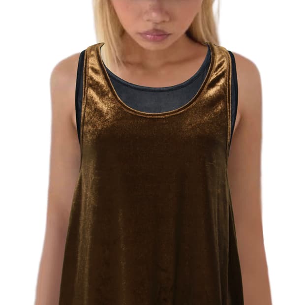 Velvet Balloon Hem dress