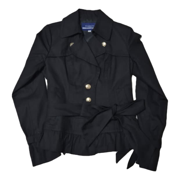 💫오픈기념특가💫버버리 블루라벨 프릴 하프 프렌치코트 갸루