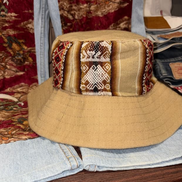 빈티지 나바호 디테일 버킷햇