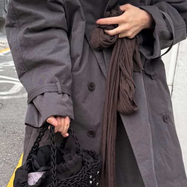 LFM 더블 트렌치 코트 / 카키 OS