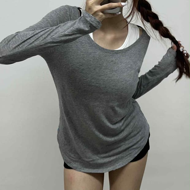 폴로 랄프로렌 여리핏 U넥 걸즈 롱슬리브(XS)