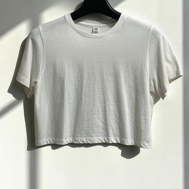 에토스 베이직 크롭 티셔츠