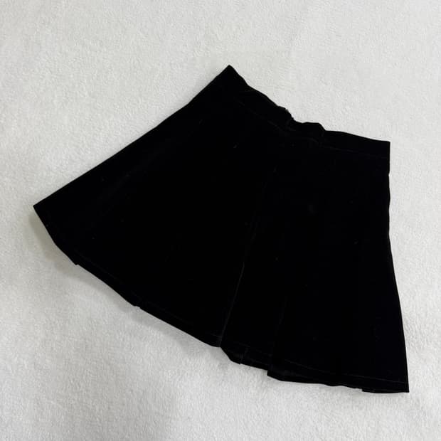 실측확인 빈티지 벨벳 미니 스커트 0325T