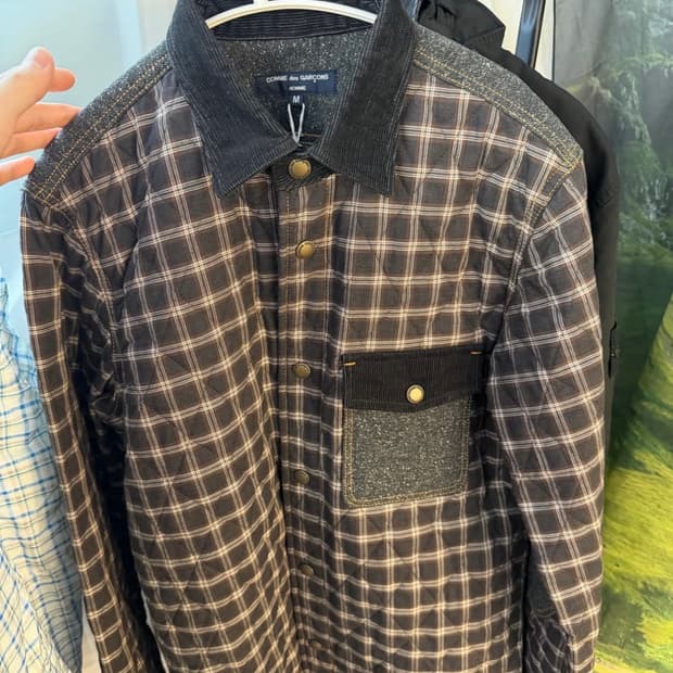 꼼데가르송 옴므 퀼팅 셔츠