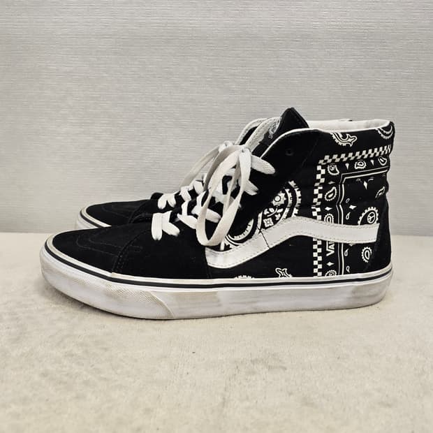 반스 스웨이드 피스 페이즐리 하이 스니커즈 스케이트보드화  270mm