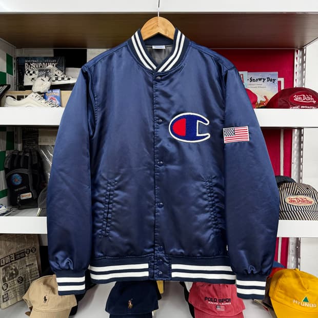 챔피온 제팬 성조기 바시티 자켓 (M)