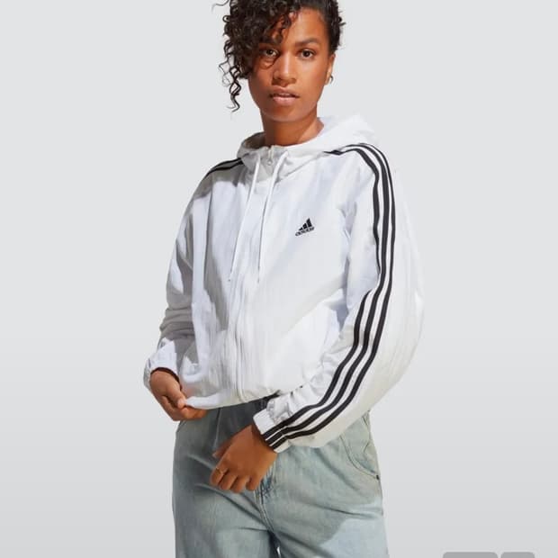 아디다스 3S 우븐 윈드 브레이커 화이트