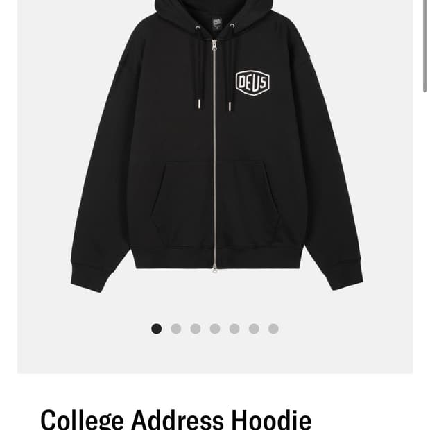 데우스 서울 후드집업 블랙 xl 새상품