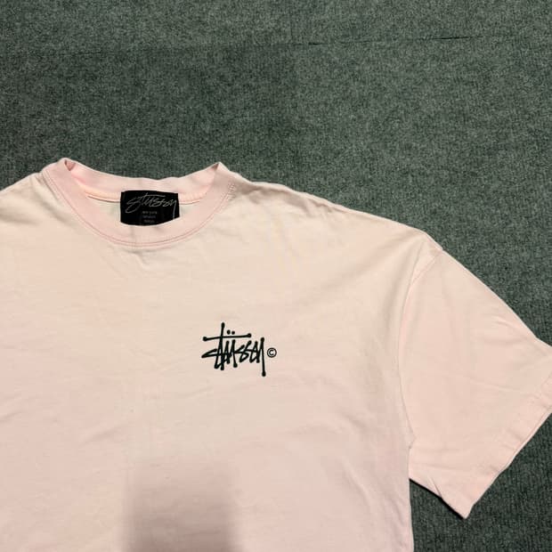 스투시 딸기우유 반팔 티셔츠 L