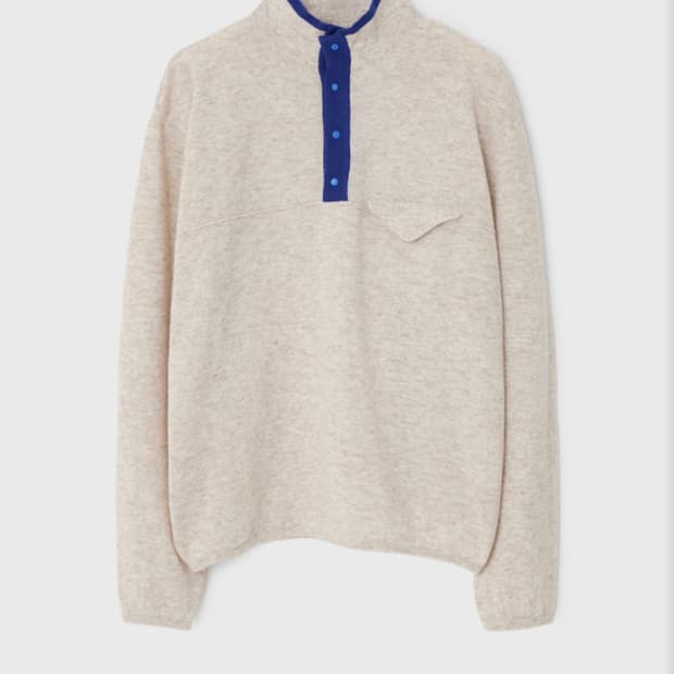 BIRTHDAYSUIT SNAP PULLOVER KNIT (OATMEAL