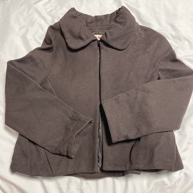 마르니 브라운 카라 자켓 40