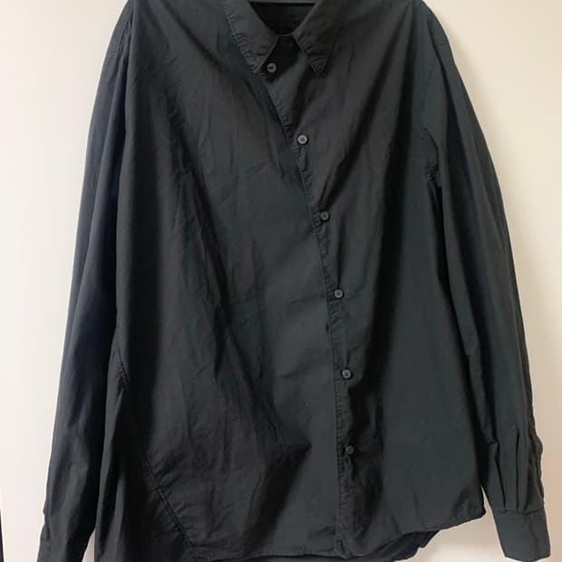 누마레 사선 셔츠 블랙 M