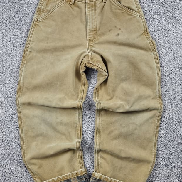 칼하트 헤비 플란넬 캔버스 카펜터 워크 팬츠 (24"추정) / 10520