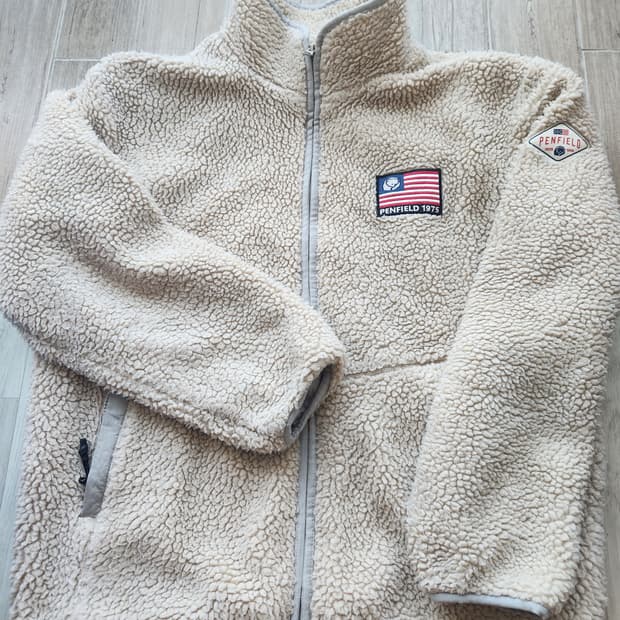 펜필드 성조기 패치 후리스집업 100