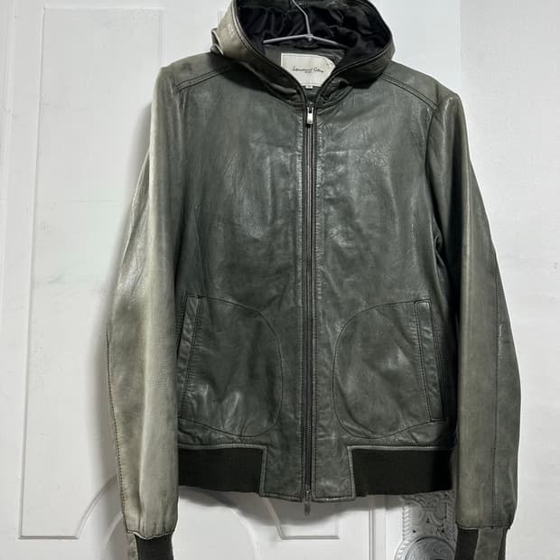 빔즈 레더 후드 자켓