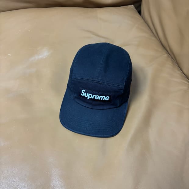 Supreme 슈프림 24ss 블랙 캠프캡 모자 Washed Black