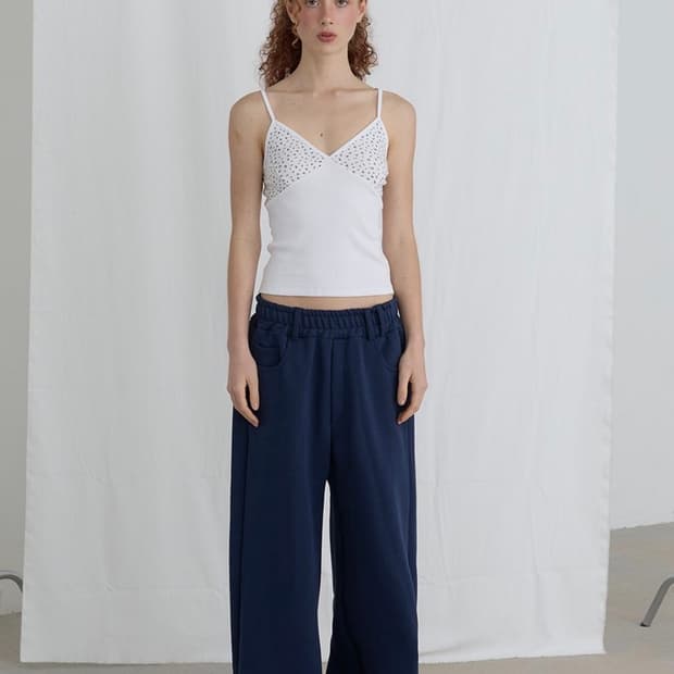 오데스 BELT LOOP SWEAT PANTS (navy)