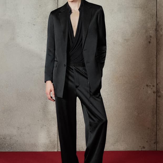 Ludovic de Saint Sernin 울 실크 와이드 트라우저 팬츠