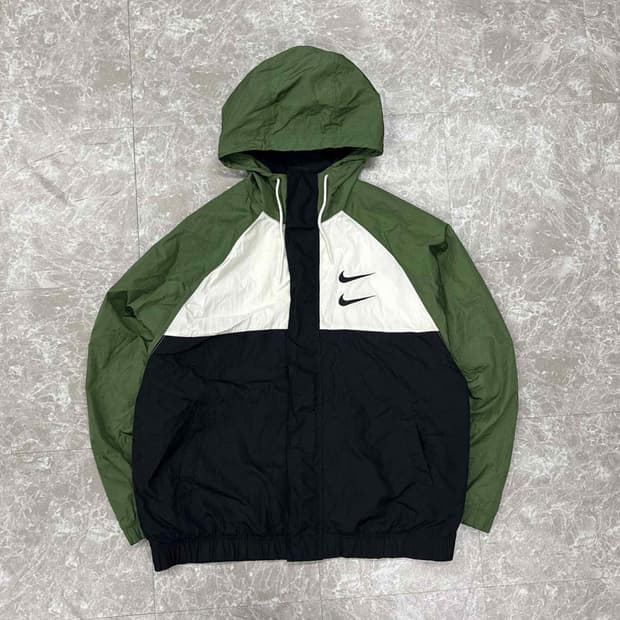 나이키 준신형 더블스우시 배색 윈드브레이커 자켓 바람막이 희귀져지(110