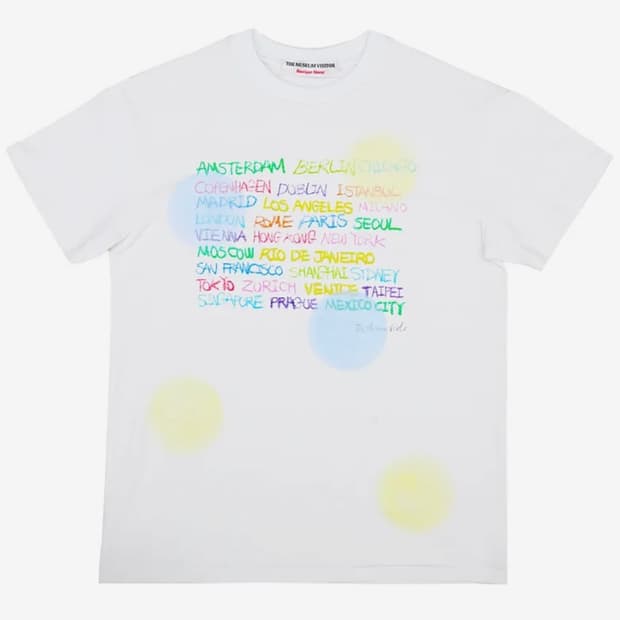 (택O새제품) 더뮤지엄비지터 시티 드로잉 그래픽 티셔츠 화이트 L