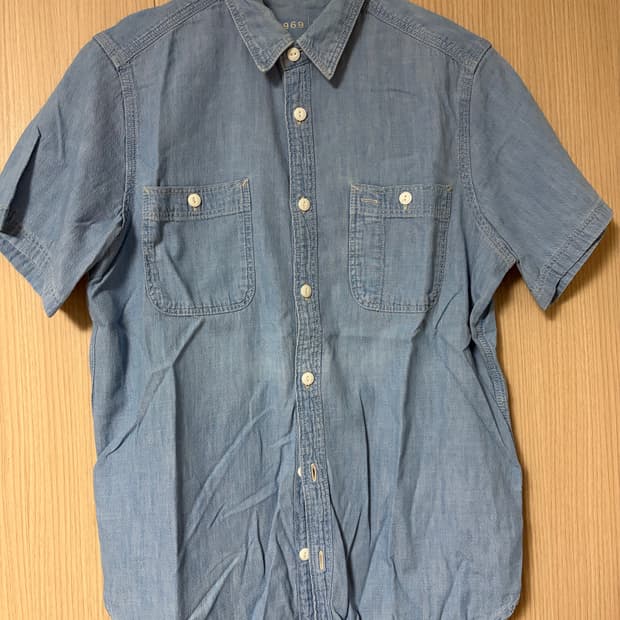 GAP 샴브레이 아이코닉 워커셔츠 (S)