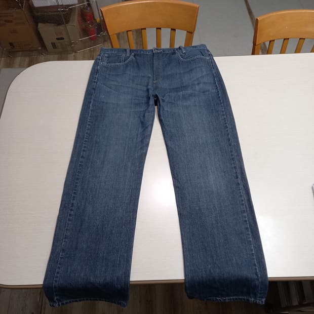 38 리바이스569 워싱 와이드진 진청 38-157