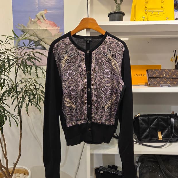 에뜨로 에트로 실크 가디건