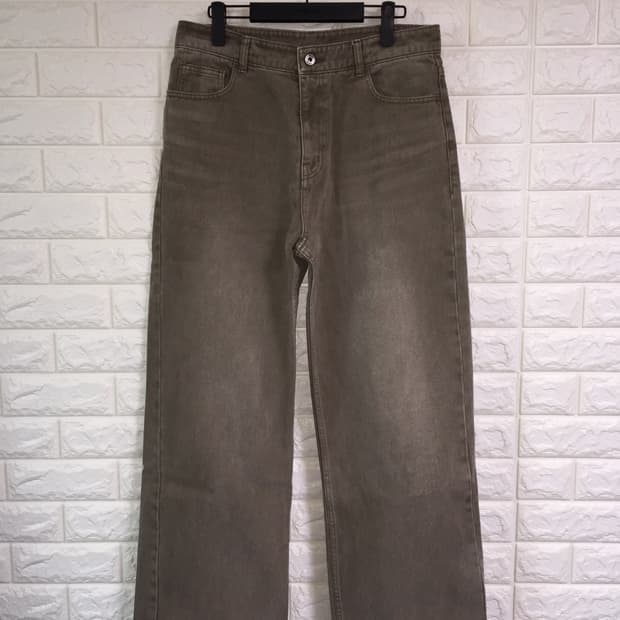 쿠어 coor 와이드레그 가먼트다잉 진스 토프 M