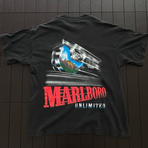 (XL) 90s 빈티지 말보로 트레인 티셔츠