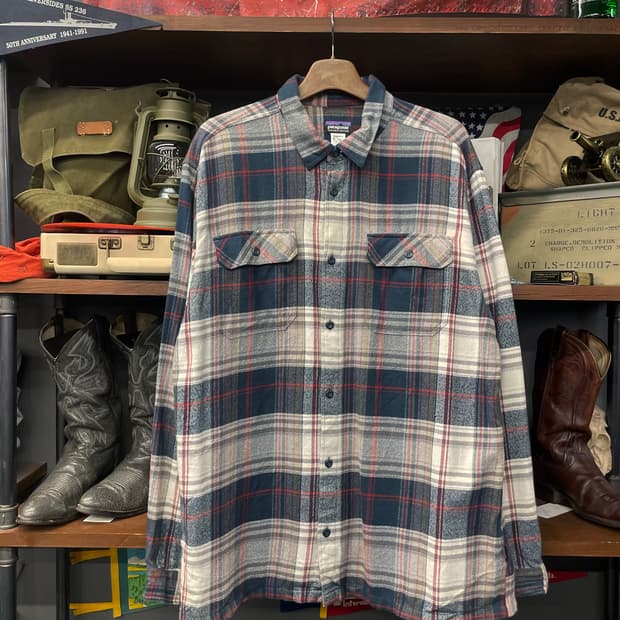 FA12 파타고니아 오가닉 코튼 포켓 플란넬 셔츠