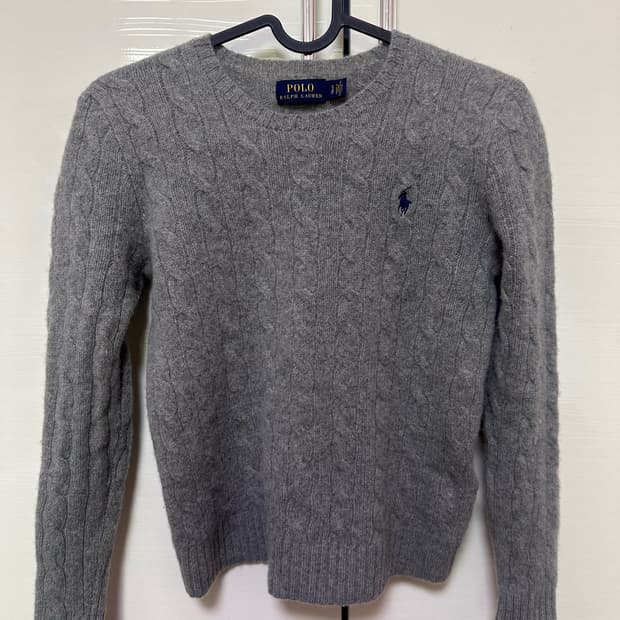 폴로 울 캐시미어 케이블 프리미엄 니트 s