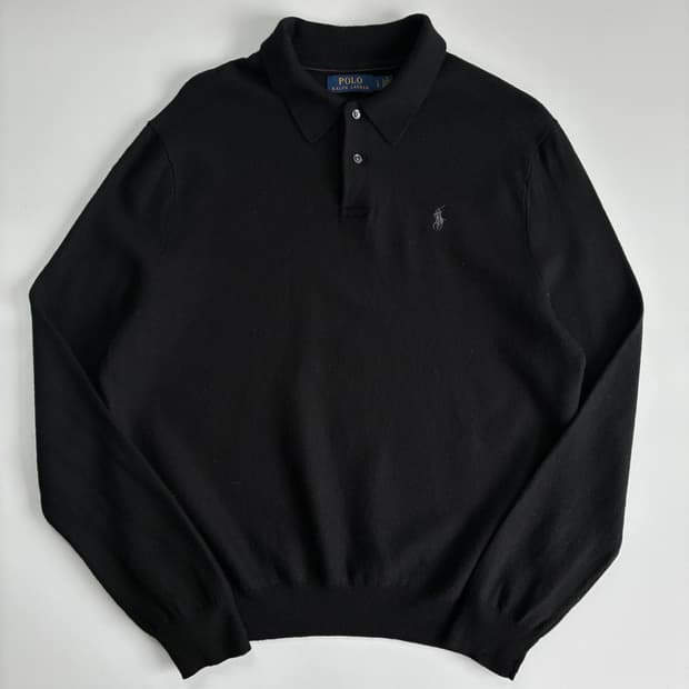 Polo 폴로 랄프로렌 신형 블랙 램스울 카라니트