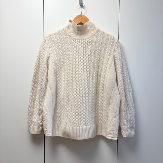 한섬 시스템 케이블 울 니트