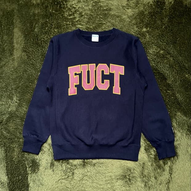 [M] Fuct SSDD 퍽트 아카데미 로고 스웻셔츠 네이비