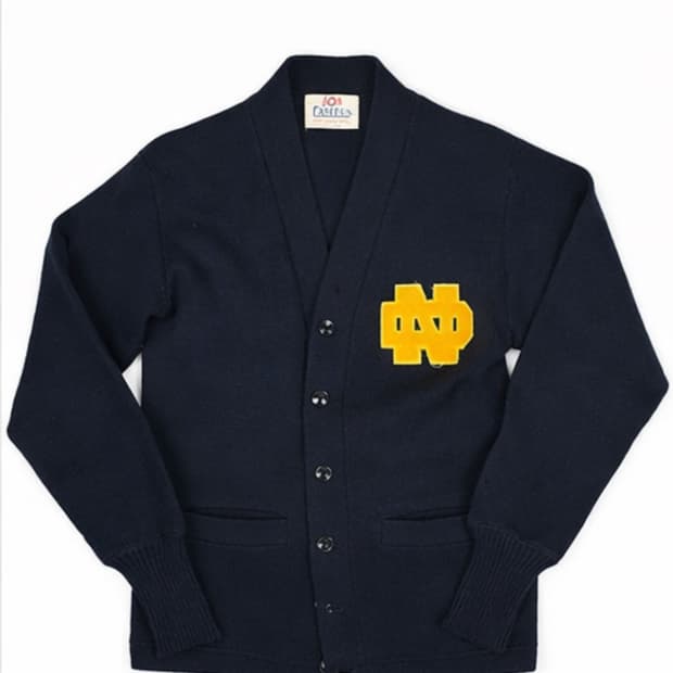 vintage varsity cardigan