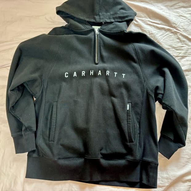 칼하트 하프집업 후디 블랙