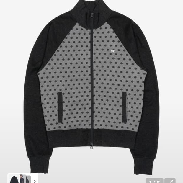 더콜디스트모먼트 도트 레글런 집업 