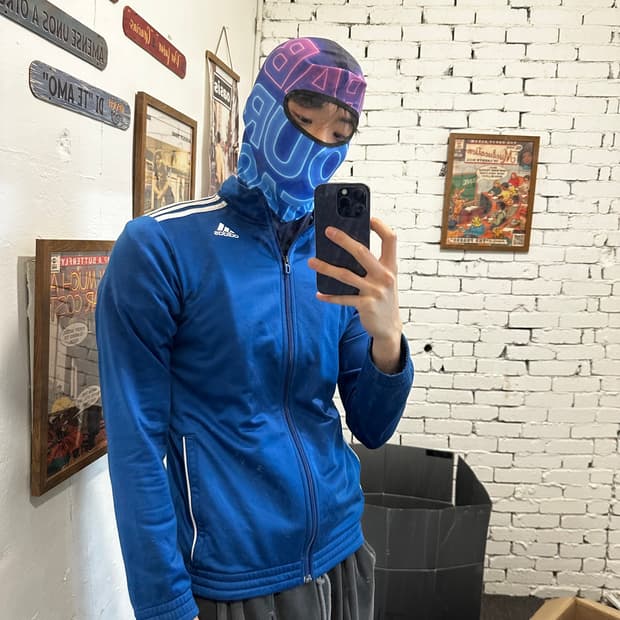 아디다스 블루 트랙탑 져지