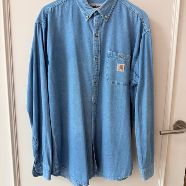 칼하트(Carhartt) 연청 데님 워크셔츠 