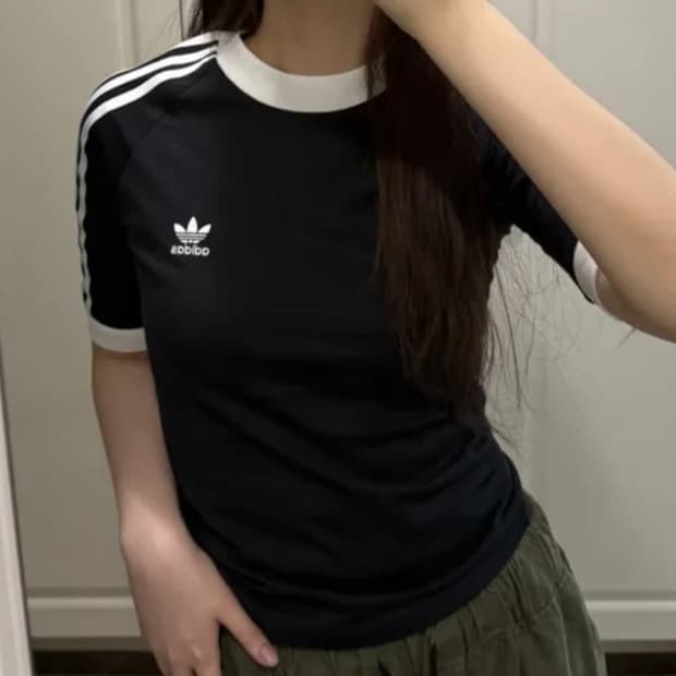 아디다스 여성 3S 반팔