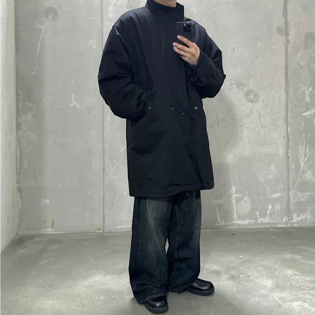 라퍼지스토어 피쉬테일 파카 블랙