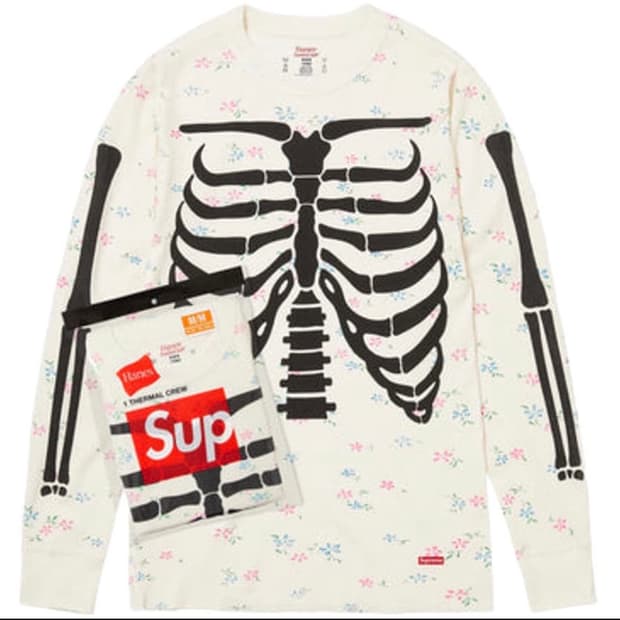 (미개봉) 슈프림 헤인즈 본즈 플라워 L